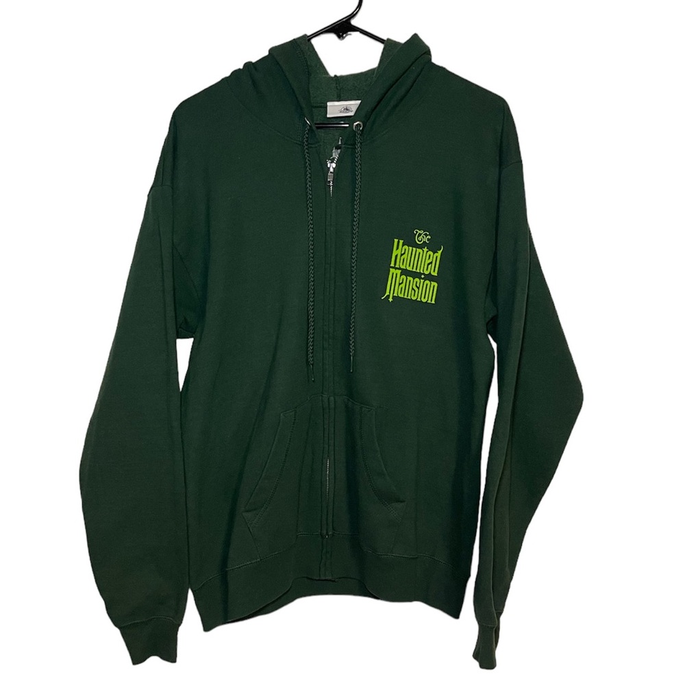 Disney’s Haunted Mansion Zip Up Hoodie Green Size Medium Rare Authentic Original